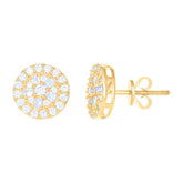 10 kt Gold Earrings With Moissanite Ctw 1.05